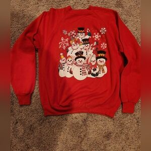 Vintage Christmas snowman sweater